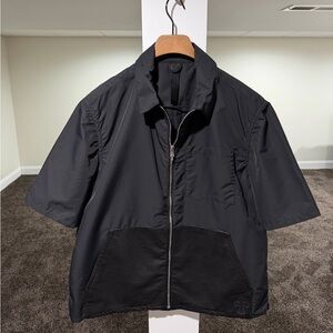 Chrome Hearts Carpenter Leather/Nylon Dagger Zip Up Black Shirt